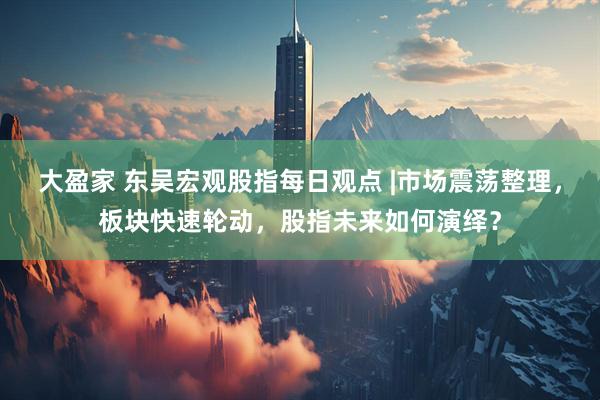 大盈家 东吴宏观股指每日观点 |市场震荡整理，板块快速轮动，股指未来如何演绎？
