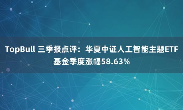 TopBull 三季报点评：华夏中证人工智能主题ETF基金季度涨幅58.63%