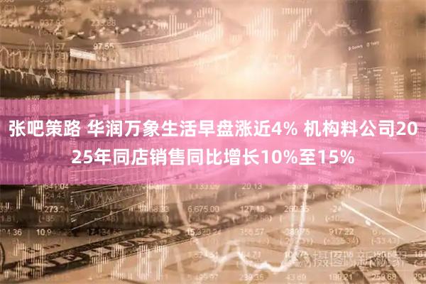 张吧策路 华润万象生活早盘涨近4% 机构料公司2025年同店销售同比增长10%至15%